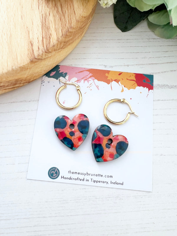 Tiny Blossom Flower Earrings in 2 Styles | Hearts and Bars