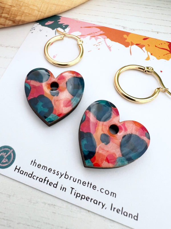 Tiny Blossom Flower Earrings in 2 Styles | Hearts and Bars