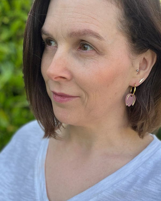 Mix and Match Floral Charm Hoop Earrings The Messy Brunette