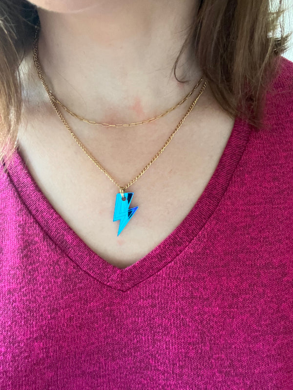 Lightning Bolt Layered Necklace in 3 Colours