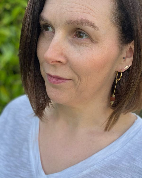 Mix and Match Floral Charm Hoop Earrings The Messy Brunette