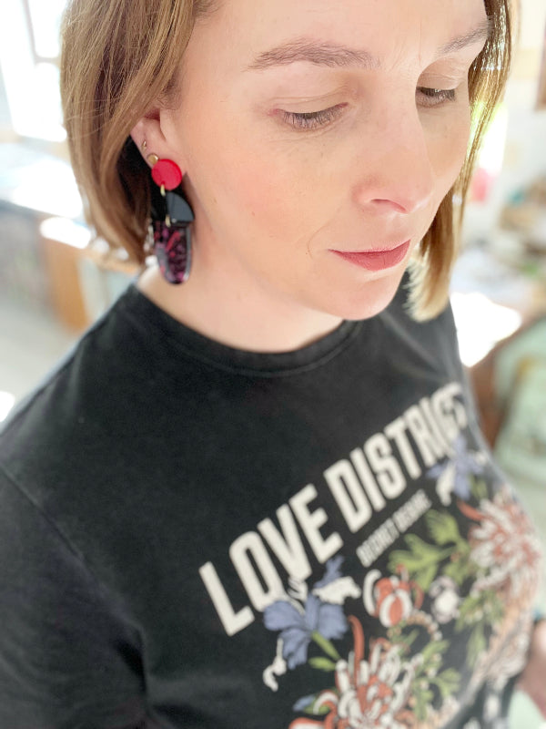 Long Drop Splash Earrings in 2 Styles