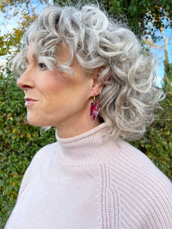 Bolt Hoop Earrings
