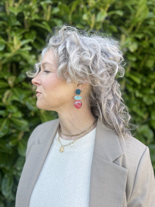 Shimmer Metallic Pebble Drop Earrings in 2 Styles