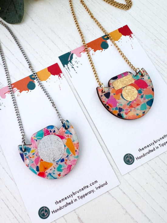 Small Mosaic Necklaces in Styles Irish Handmade Necklaces