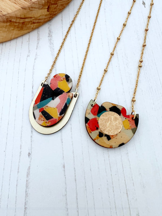 Terrazzo Style Mosaic Necklace
