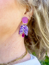 Hydrangea Flower Earrings