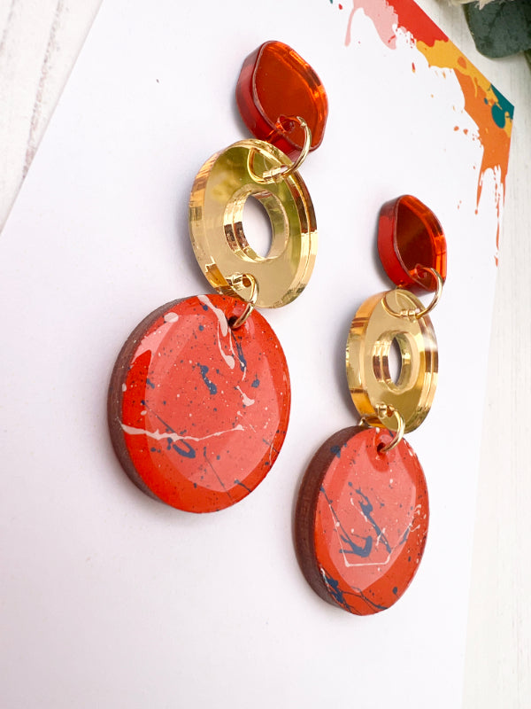 Load image into Gallery viewer, Double Circle Earrings in 3 Colourways
