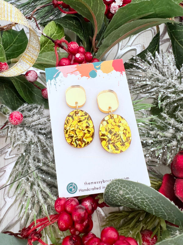 Christmas Mini Disco Drop Earrings in 2 Styles