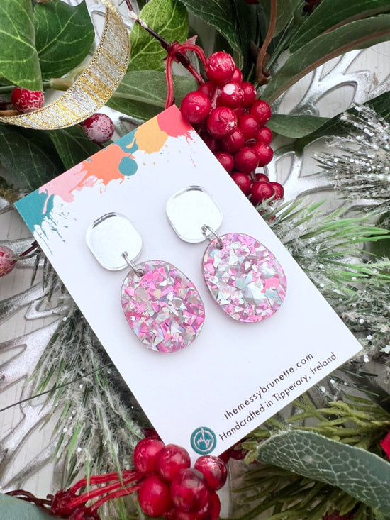 Christmas Mini Disco Drop Earrings in 2 Styles