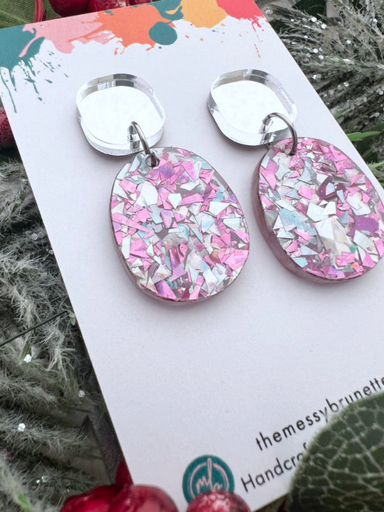 Christmas Mini Disco Drop Earrings in 2 Styles