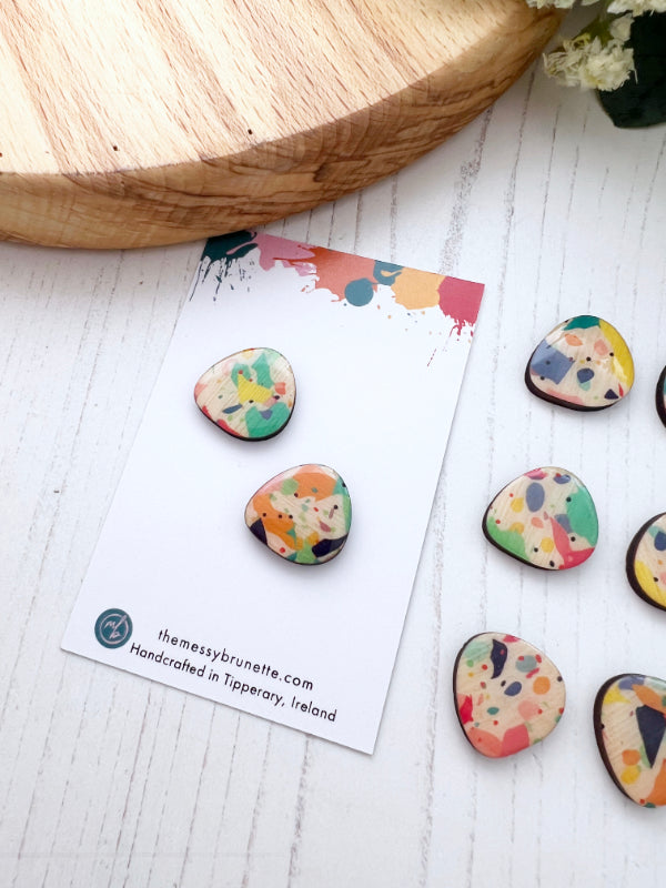 Terrazzo Large Stud Earrings