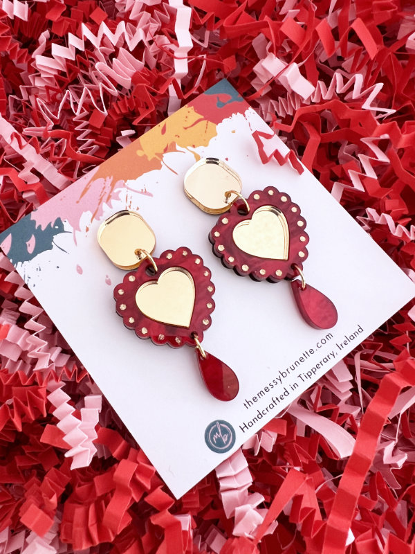 Heart Scallop Earrings in 2 Styles