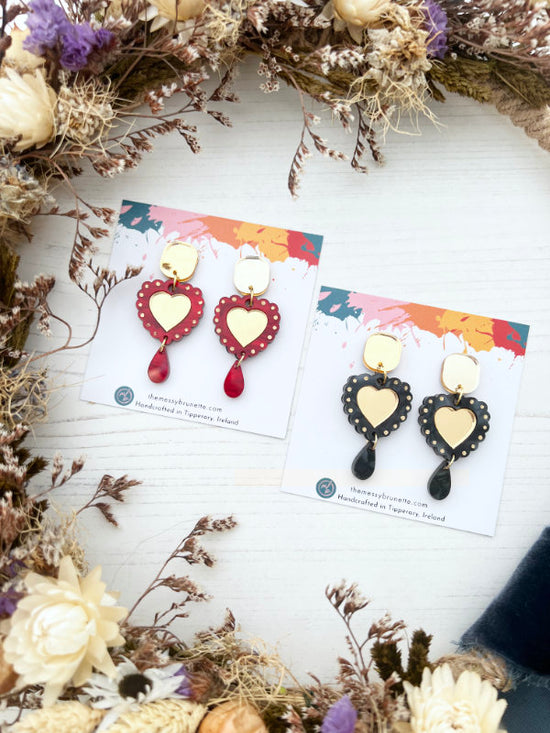 Heart Scallop Earrings in 2 Styles