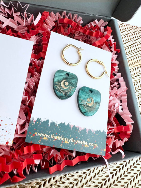Jewellery Gift Set | Robin Brooch & Celestial Hoop Earrings
