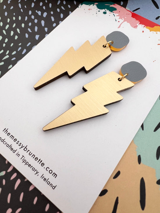 Colourful Lightening Bolt Earrings in 2 Styles