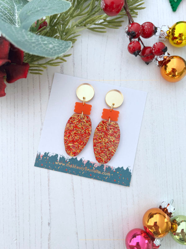 Christmas Light Bulb Earrings