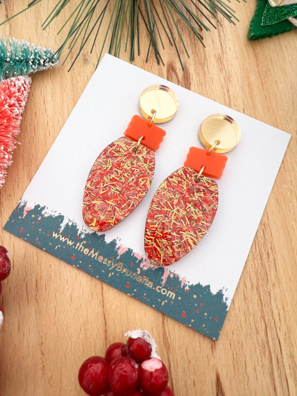 Christmas Light Bulb Earrings