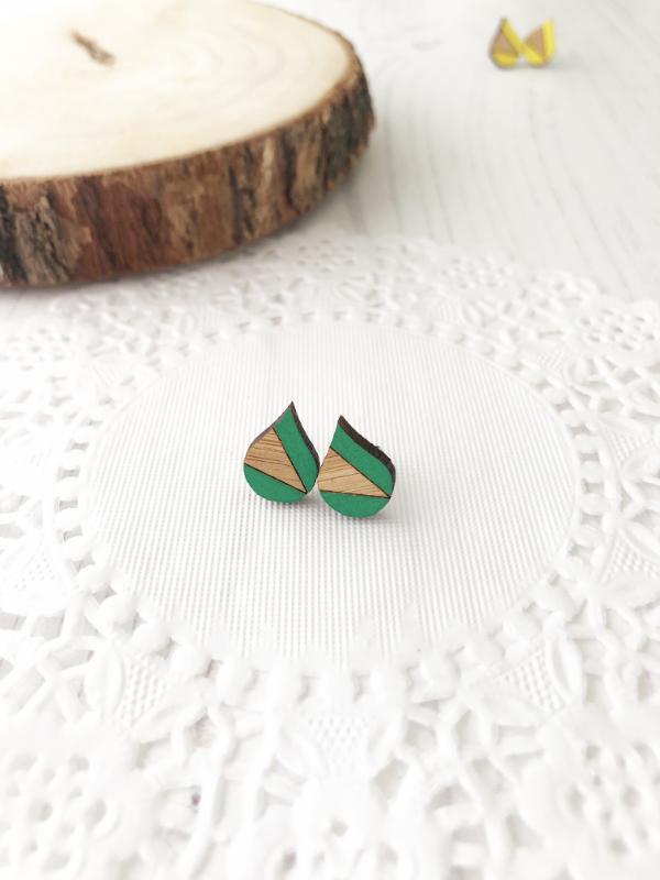 bright colourful everyday stud earrings in green