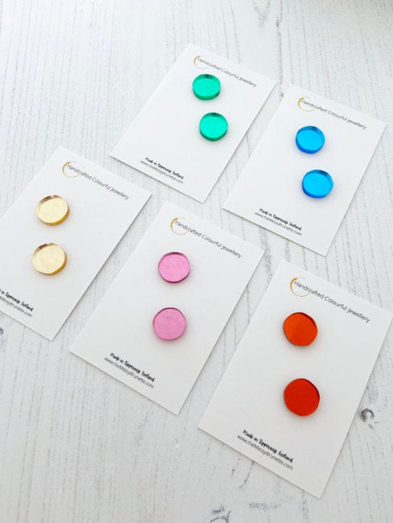 Load image into Gallery viewer, Colour Pop Wonky Stud Earrings in 6 Colours Earrings The Messy Brunette
