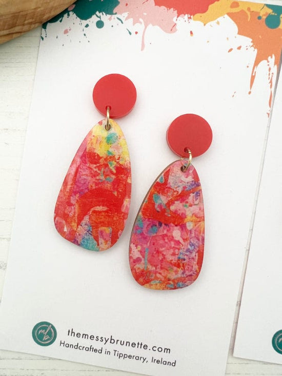 Load image into Gallery viewer, Colourful Abstract Earrings earrings The Messy Brunette
