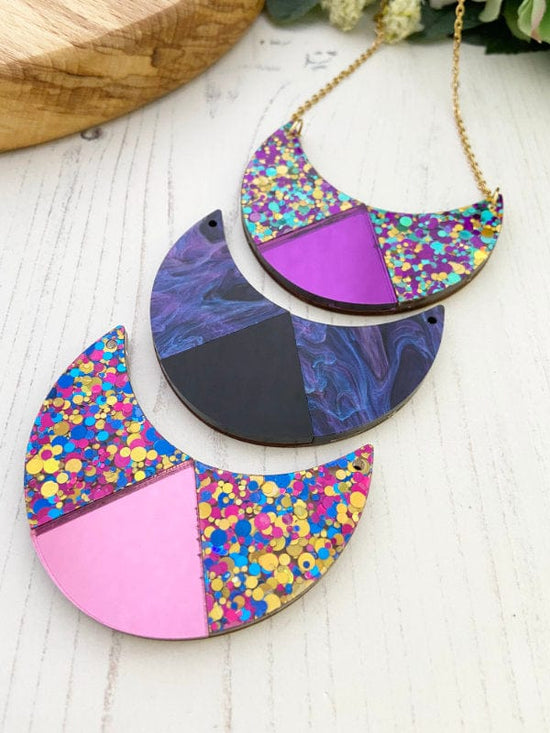 Load image into Gallery viewer, Colourful Acrylic Arch Necklaces in 3 Styles Necklaces The Messy Brunette
