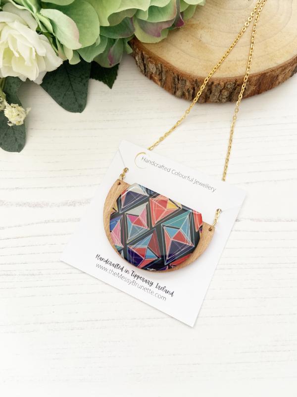 Colourful Geometric Necklace Necklaces The Messy Brunette