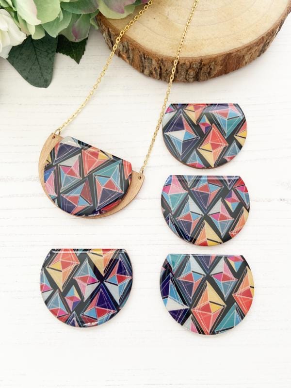 Colourful Geometric Necklace Necklaces The Messy Brunette