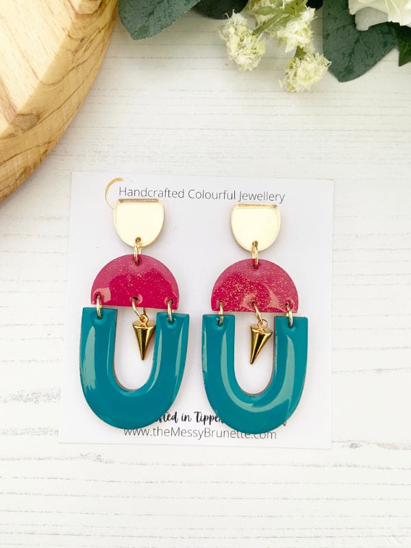 Load image into Gallery viewer, Geometric Arch Earrings The Messy Brunette

