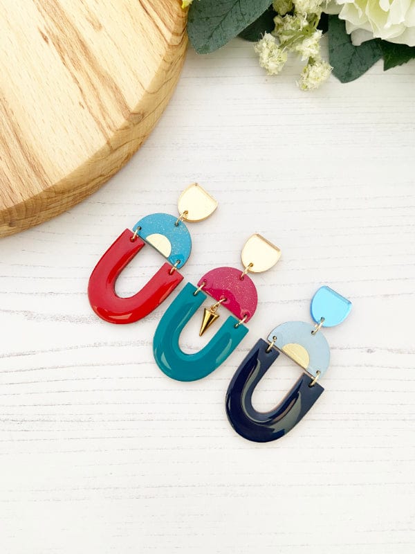 Geometric Arch Earrings The Messy Brunette