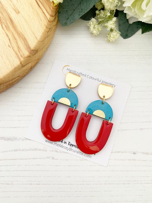 Load image into Gallery viewer, Geometric Arch Earrings The Messy Brunette
