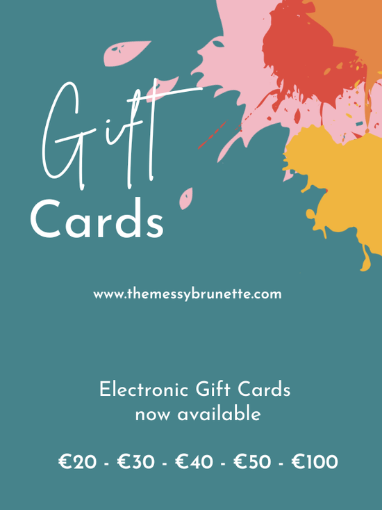 Electronic Gift Cards Now Available! Gift Cards The Messy Brunette