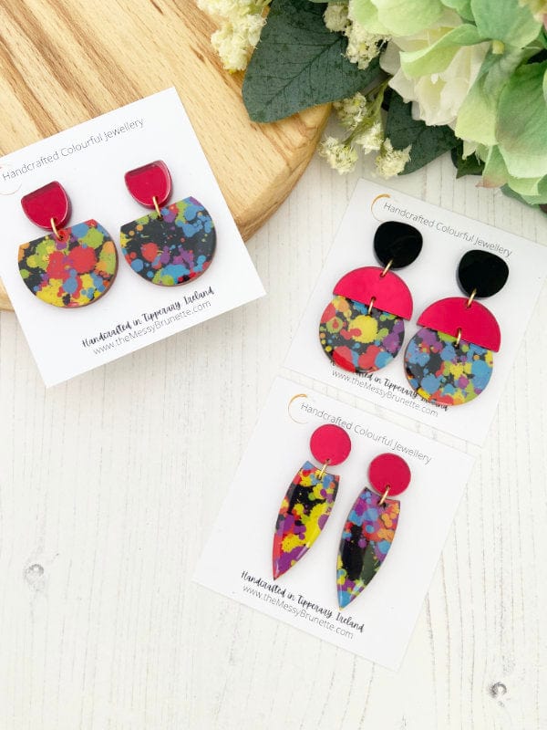 Colourful dangle clearance earrings