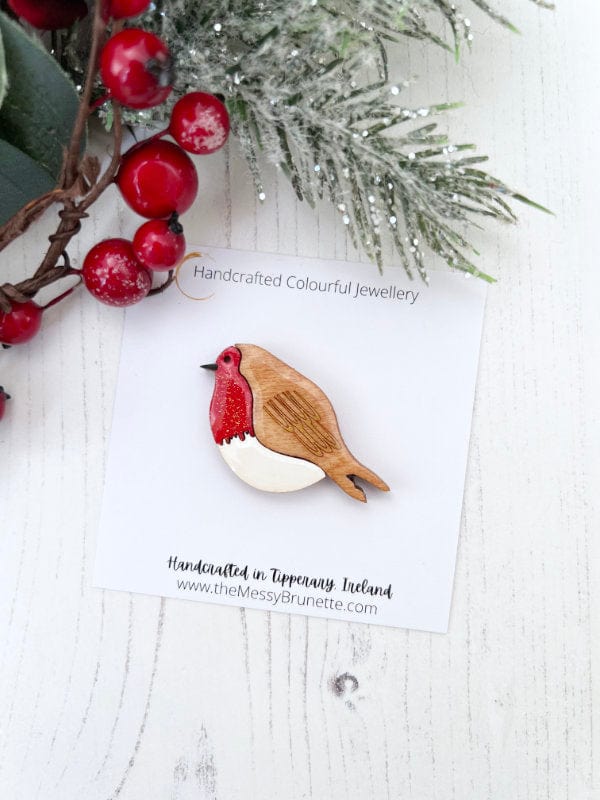 Load image into Gallery viewer, Robin Redbreast Brooch brooch The Messy Brunette
