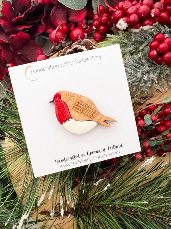 Load image into Gallery viewer, Robin Redbreast Brooch brooch The Messy Brunette

