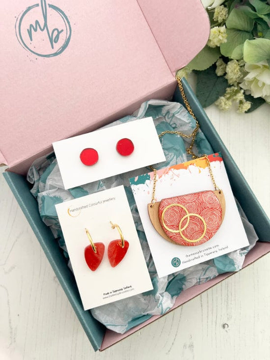 Load image into Gallery viewer, Strawberries &amp;amp; Cream Jewellery Gift Set Jewelry Sets The Messy Brunette
