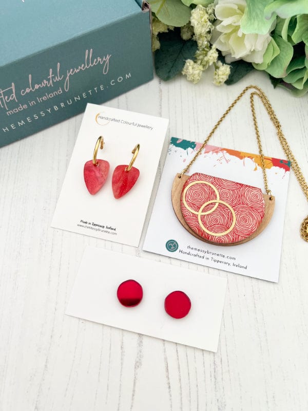 Load image into Gallery viewer, Strawberries &amp;amp; Cream Jewellery Gift Set Jewelry Sets The Messy Brunette
